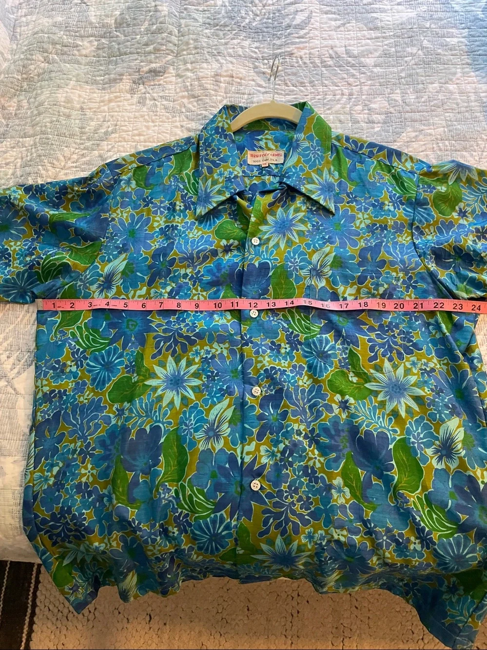 Vintage 1970’s Psychedelic Flower Power Hawaiian silk shirt EUVC - Picture 3 of 6